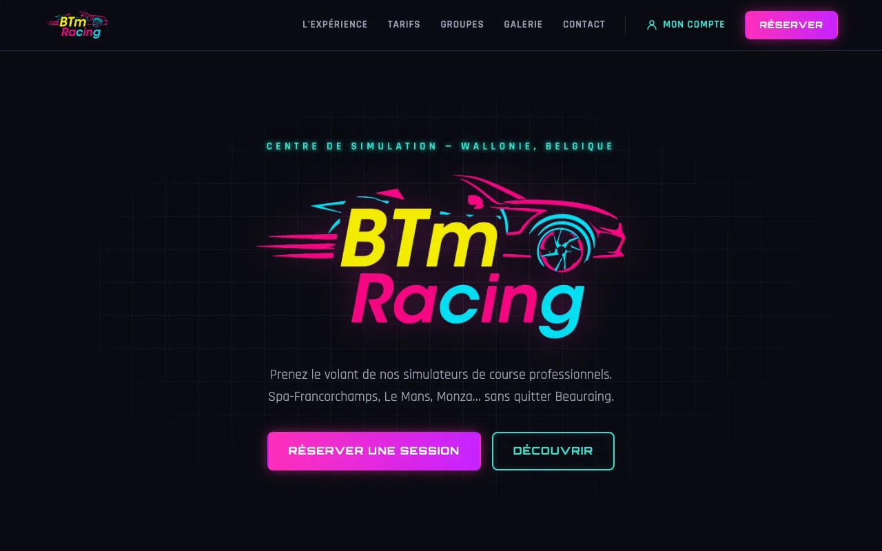 Page d'accueil de btmracing.be